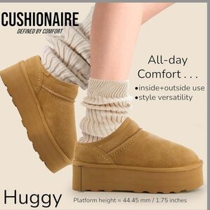 Cushionaire 🔥🔥HOST PICK🔥🔥Memory Foam platform Genuine Suede Mules